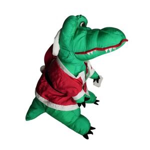 Vtg 1992 ParaCutes Santa Dino Nylon Parachute Rex Gator Plush Toy NWT 90s NWT LG